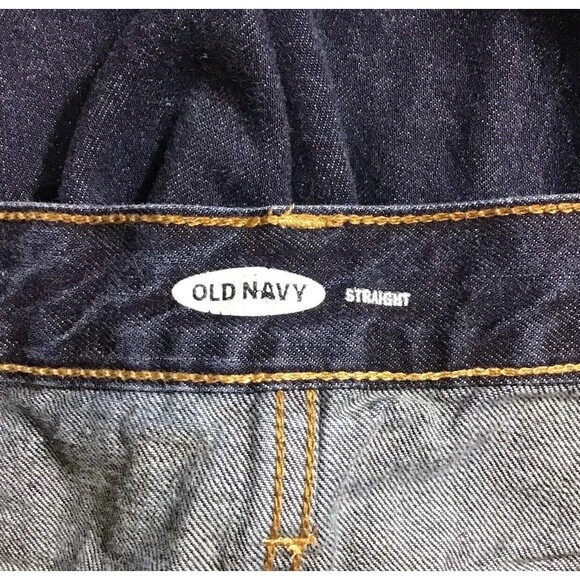 Old Navy Mens Jeans Size 33x30 Blue Denim Straight Leg Dark Wash Cotton EUC - Picture 3 of 6